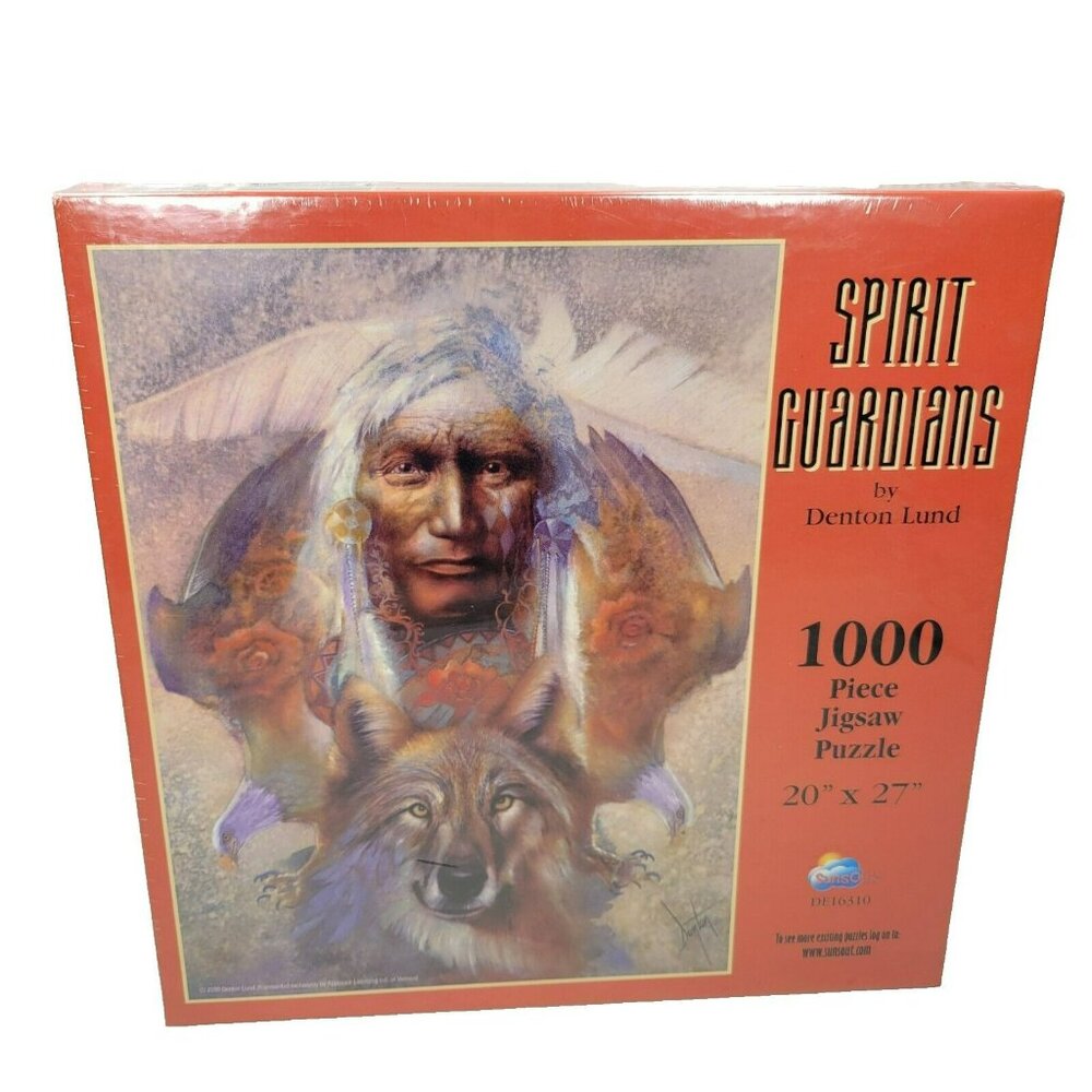 Spirit Guardians By Denton Lund 1000 Piece Puzzle 20x27” Bald Eagle NEW SEALED